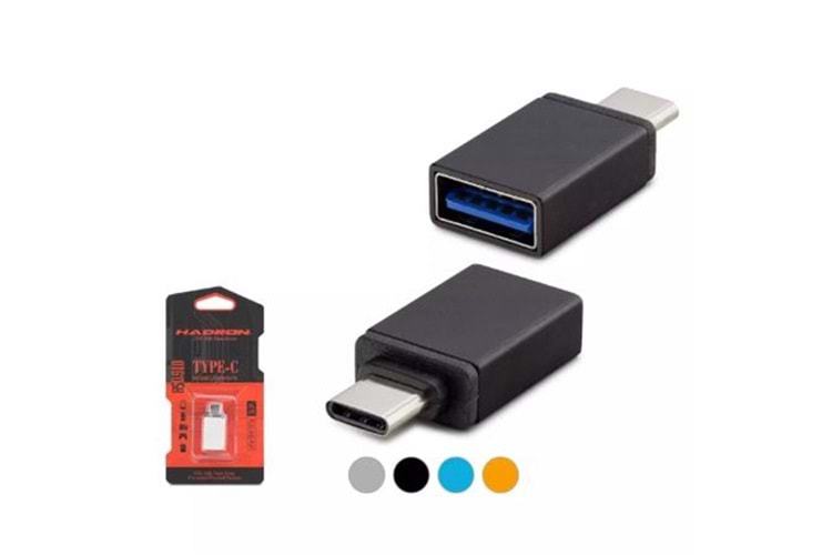 HADRON HDX5051 Type-C to USB Dişi Çevirici Metal - Çok Renkli