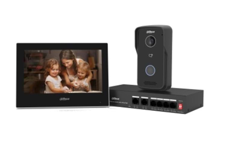 Dahua DHI-KTP03 IP Intercom Kit- Kutu İçeriği (Dış Ünite + 7