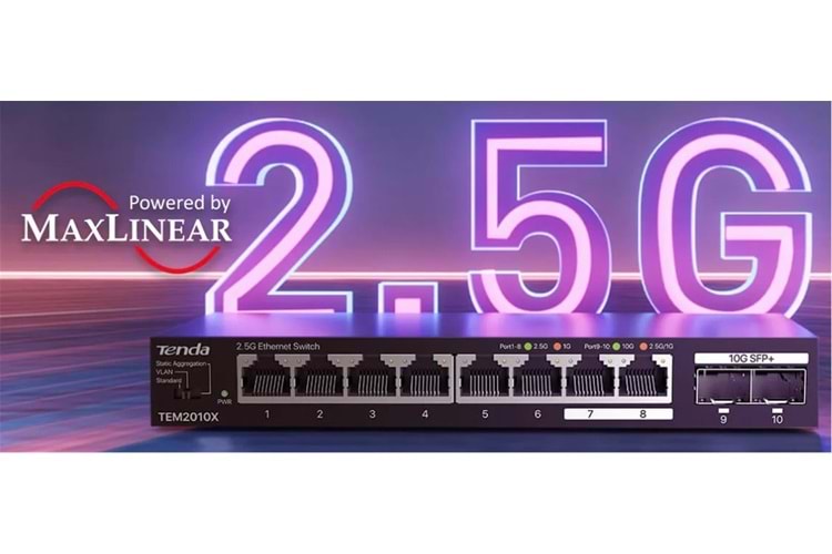 Tenda TEM2010X 8 Port 2.5G Ethernet Switch With 2-10G SFP+ Slots Switch 