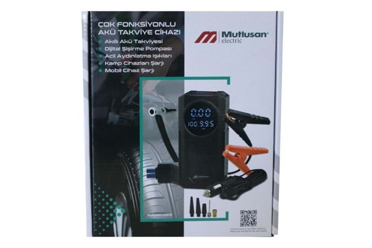 Mutlusan 10.000 Mah Çok Fonksiyonlu Akıllı Akü Takviyesi-Dijital Şişirme Pompası-ı (999 999 53001)