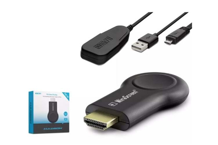 HADRON HDX2351 HDMI Kablosuz Görüntü Aktarım Cihazı Display Android - iOS - Windows - macOS - Siyah