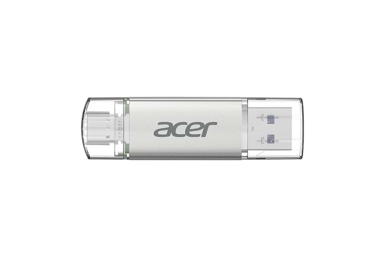 Acer 64GB USB 3.2 UT300-64GB USB-A+USB-C Çift Taraflı Metal Flash Bellek