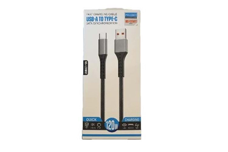 Megatech MT-120UT Hasır 120W Type-C To Type-c Data Kablosu