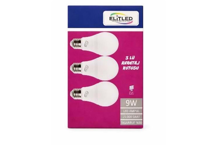 ELİTLED 9W 3LÜ SET AVANTAJ KUTU