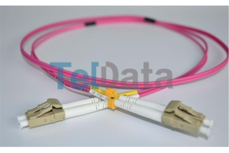 TELDATA TLD-LCLCOM41 LC-UPC-LC-UPC MM DX OM4 1 METRE FIBER OPTIK PATCHCORD