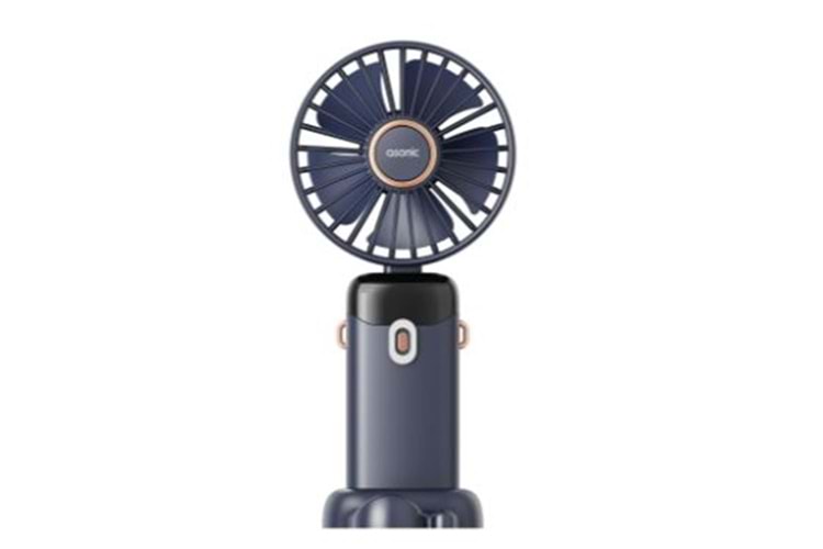Asonic AFN28 Lacivert 500mAh 3 Kademe Dijital Göstergeli Katlanabilir Mini USB Fan