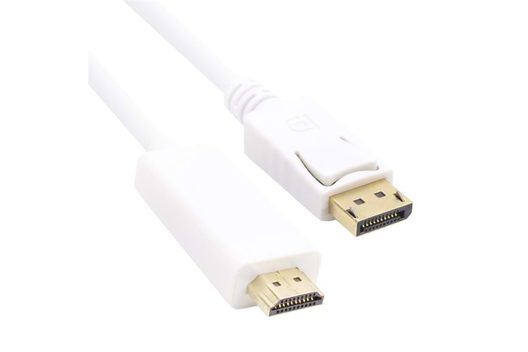 Vcom CG605L-3.0 Beyaz 3.0MT Display Port Erkek To Hdmi Erkek Kablo