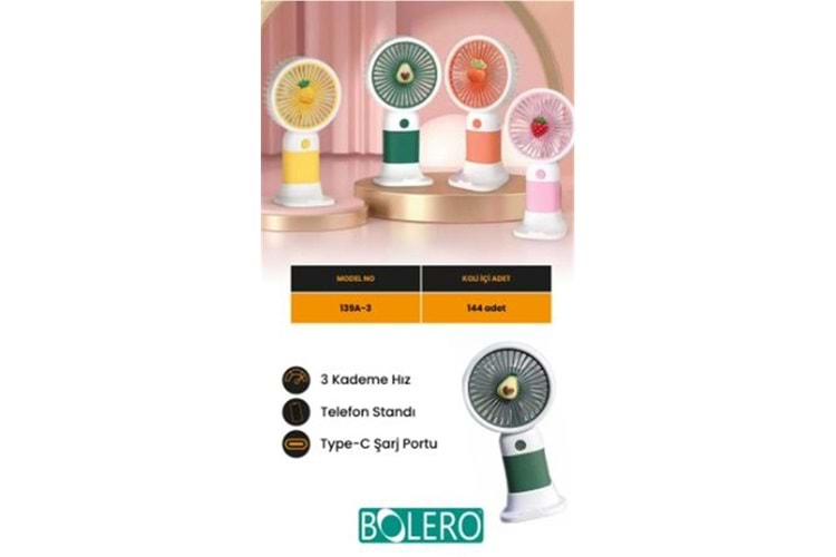 Bolero Mini Fan 139A-3 (SPG387)