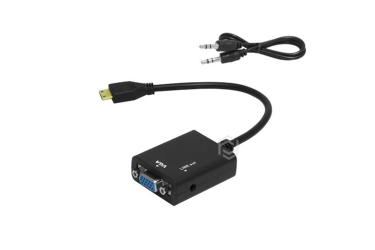Frisby FA-6672C Mini HDMI - VGA ve SES Aktif Dijital Analog Dönüştürücü (1080p)