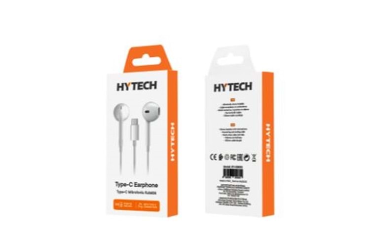 Hytech HY-XBK53 TypeC Telefon Uyumlu Beyaz Kulak İçi Mikrofonlu Kulaklık
