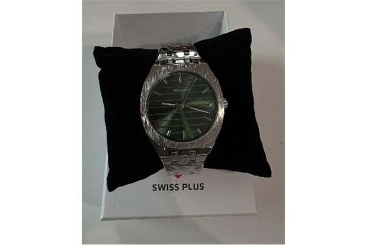 Swiss Plus Man Watch Basic Seri Model-5 ST2302AGP Green-Silver