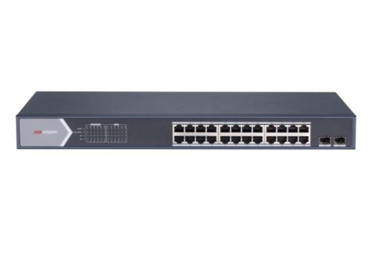 Hikvision DS-3E1526P-SI 26 Port Gbit 24 Port Poe 370W 1xGbit+1xSFP Uplink Yönetilebilir Switch 