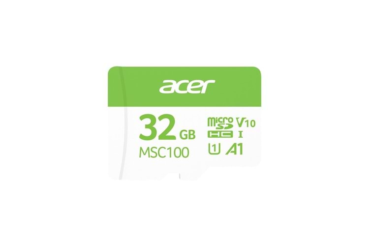 Acer MSC100 32GB microSD U1 V10 A1 Aksiyon Kamera & Güvenlik Kamerası Uyumlu