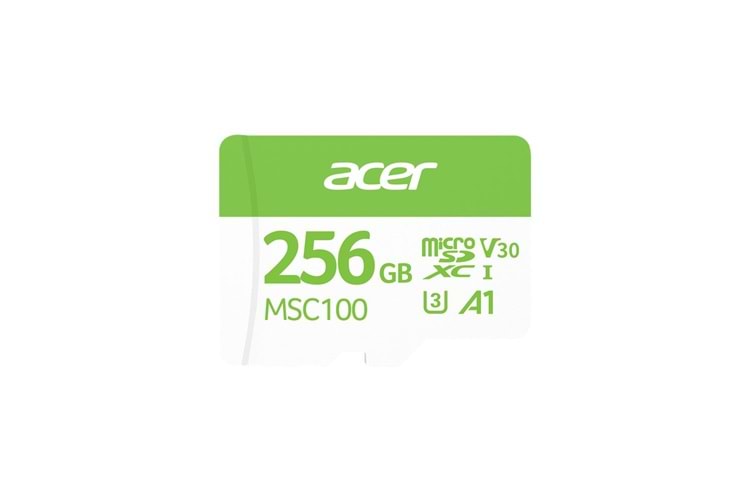 Acer MSC100 256GB microSD U3 V30 A1 Aksiyon Kamera & Güvenlik Kamerası Uyumlu