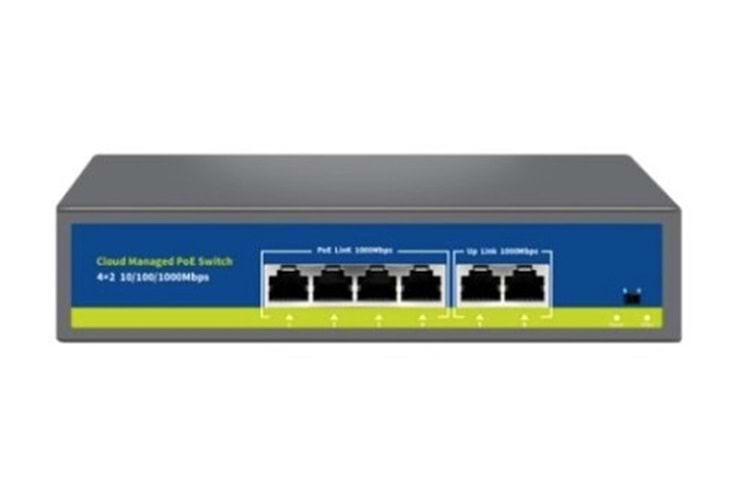 Nova NVC-S21-4GP2G 4 Port 2 Uplink Full Gigabit Cloud Poe Switch 