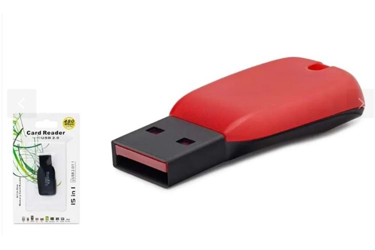 HADRON HDX7011 USB Kart Okuyucu MicroSD Kırmızı