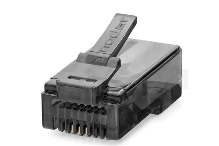 NODAR ND2402 CAT6 EZ RJ45 Konnektör 100 Adet Plastik Kutu - Siyah