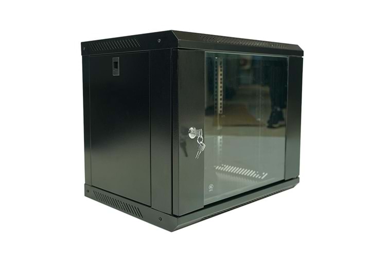 Racksan ML-6409S 9U Duvar Tipi Kabinet (450-530-400) Raf+Fan+Priz