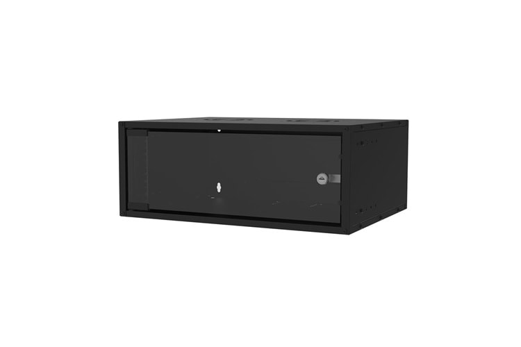 S-link SL-U4 Yeni Nesil 4U Soho Rack Kabin W 530mm D 400mm Siyah
