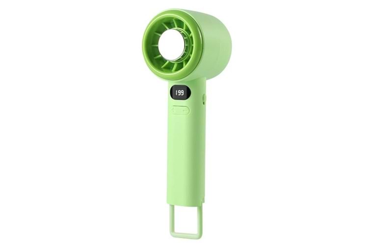 Feny FN-F40 Yeşil Kademeli Ultra Sessiz Led Göstergeli Şarjlı 1800Mah Turbo Mini El Fanı