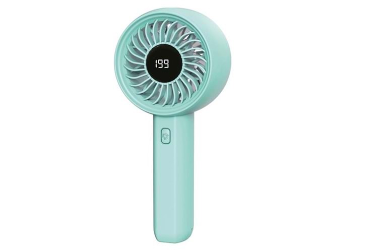Feny FN-F45 Yeşil Kademeli Ultra Sessiz Led Göstergeli Şarjlı 1800Mah Turbo Mini El Fanı