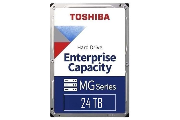 Toshiba 24TB MG11ACA24TE-V AI S300 7200RPM 3.5 inç SATA 3.5 Enterprıse Nas ve Güvenlik Diski