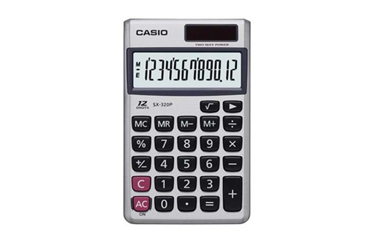 Casio SX-320P 12 Hane Cep Tipi Hesap Makinesi