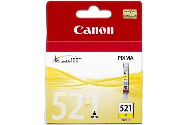 Canon CLI-521Y Yellow Sarı Mürekkep Kartuş MP260-540-550-560-620-630 MX860-870