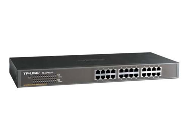 Tp-Link TL-SF1024D 24 Port 10-100 Mbps Switch Çelik Kasa Rack Mount