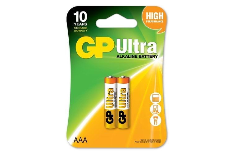 Gp LR03 AAA Boy Ultra Alkalin İnce Kalem Pil 2'li Paket GP24AU-2U2