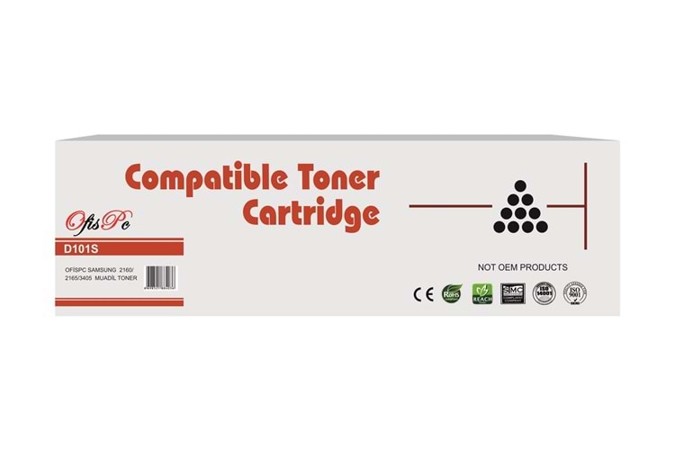 OfisPc Samsung Mlt-D101S ÇİPLİ 1.500 Sayfa Muadil Toner SCX-3400-3400F-3405-3405F-3405W-3405FW 2165