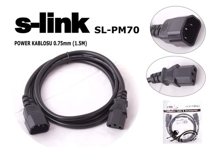 S-link SL-PM70 1.5mt 0.75mm Power Ara Kablosu