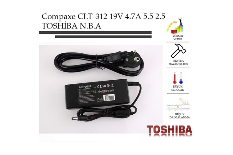 Compaxe CLT-312 19V 4.74A 5.5-2.5 Toshiba Notebook Adaptörü