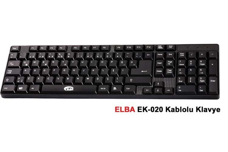 Elba EK-020 Q Usb Siyah Türkçe Kablolu Standart Klavye