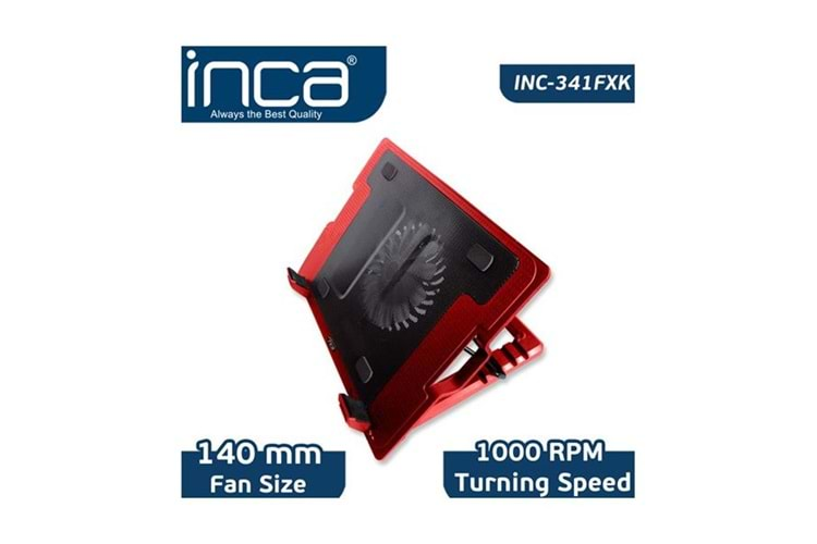 Inca Inc-341FXK Kırmızı Ergonomik Sessiz Usb Notebook Soğutucu