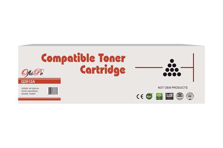 OFİSPC Hp Q2612a 2.000 Sayfa Çipsiz Universal Muadil Toner 1010-1018-1022-1020