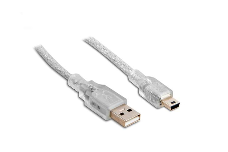 S-link SL-UK53 Usb 2.0 3m Şeffaf Usb am-Mini 5pin Kablo