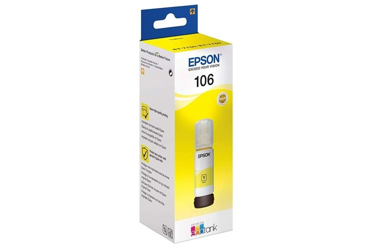 Epson 106 Yellow Sarı Şişe Mürekkep T00R440 L7160-7180