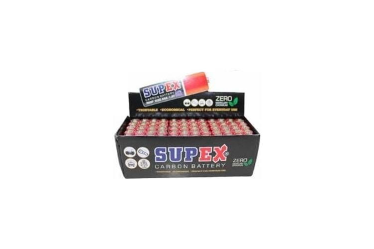 Supex R03 Çinko 60lı İnce Kalem Pil