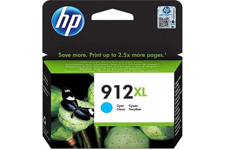 HP 912XL Yüksek Kapasite Cyan Mavi Kartuş 3YL81A