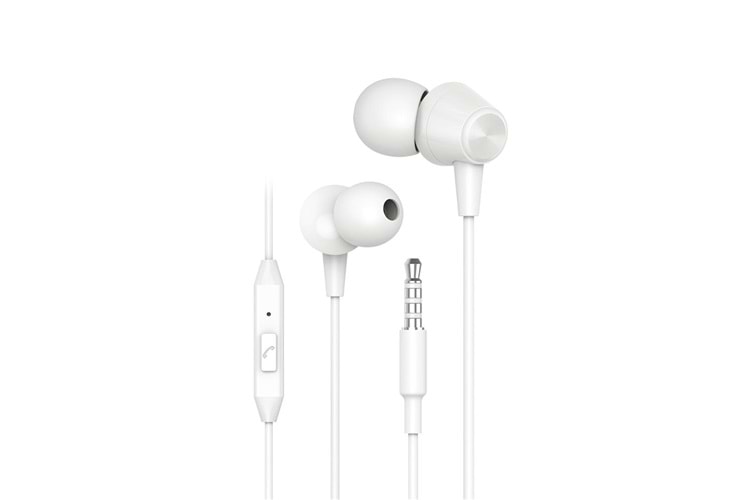 Hytech HY-XK30 Mobil Telefon Uyumlu Beyaz Kulak İçi Mikrofonlu Kulaklık