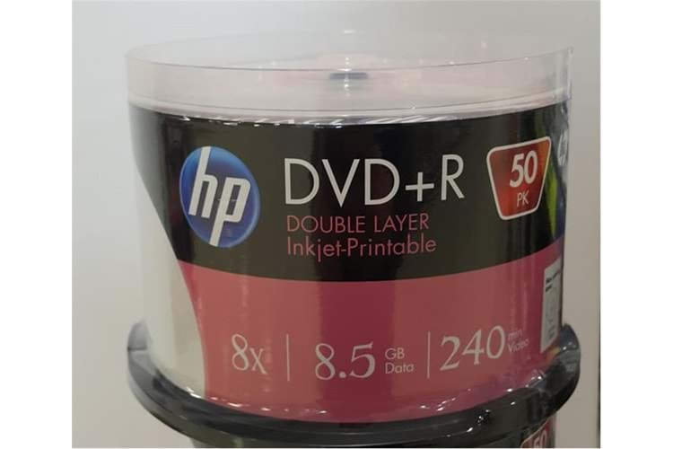 HP DVD+R DL 8.5GB Printable 50 Cakebox