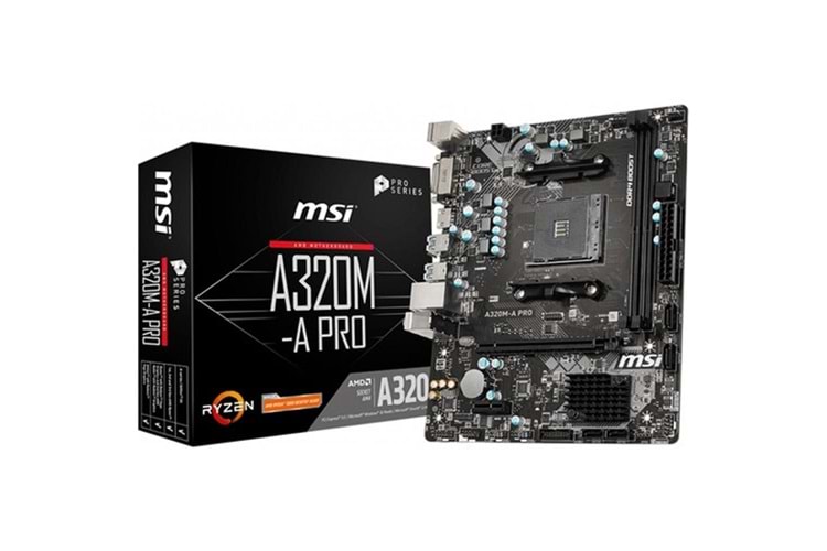 Msi A320M-A Pro AMD A320 3200MHz DDR4 mATX Anakart