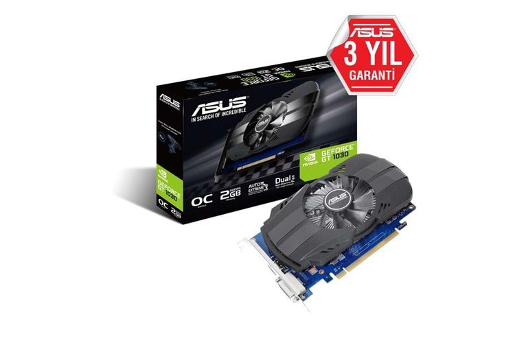 Asus 2Gb PH-GT1030-O2G Gddr5 6008Mhz 64-Bit Dvı-Hdmı (PH-GT1030-O2G) Ekran Kartı