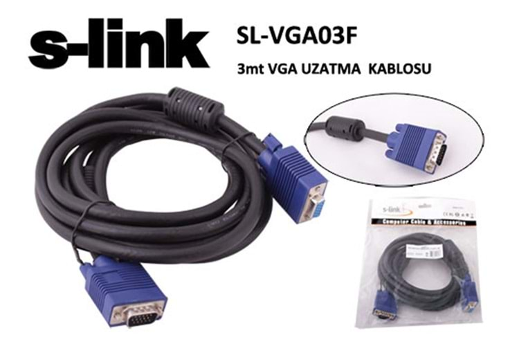 S-link SL-VGA03F 3mt e-d Ekran Kartı Vga Uzatma