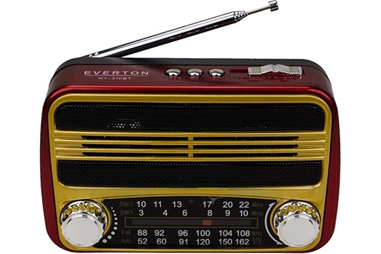 Everton Rt-310bt Bluetooth Fm-Usb-Tf Card- Şarjlı Nostaljik Radyo 