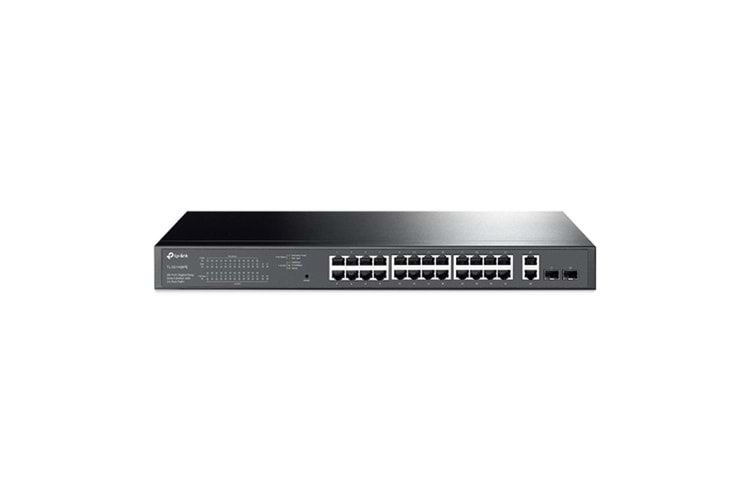 Tp-Link TL-SG1428PE 24 Port 10-100-1000 Poe+ Switch 2 Port SFP Çelik Kasa Rack Mount