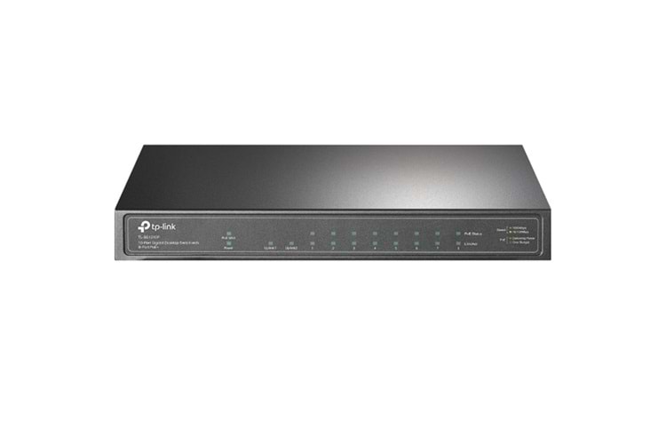 Tp-Link TL-SG1210P 8 Port 10-100-1000 Poe+ Switch 1 Port SFP Çelik Kasa Rack Mount