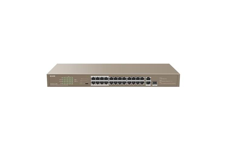Tenda TEF1126P-24-250W 24 Port Poe+ 10-100 Switch Çelik Kasa Rack Mount