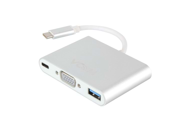 Vcom CU426M Type-C-M To Vga-F Usb 3.0-F Type-C-F Çevirici